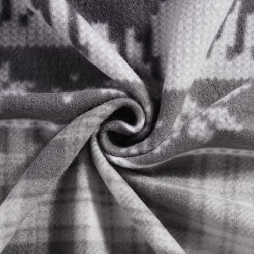CAI TENG Christmas Grey Fleece Throw Blanket 6 Pack 50x60 Inches