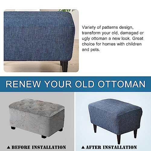 Stretch Ottoman Cover for Rectangular Footrest - Large Size