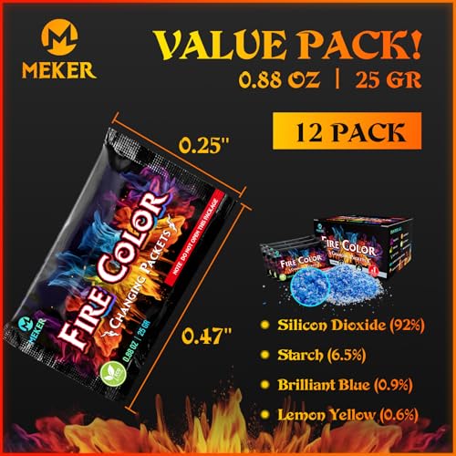 Color Changing Fire Packets for Campfires and Fire Pits 12 Pack