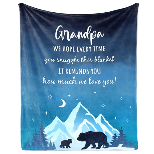 Julazy 60x50 Inch Grandpa Gifts Throw Blanket - Christmas We Love You Design