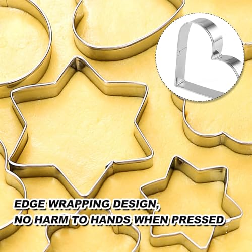 12 Pcs Stainless Steel Cookie Cutters Set – Multi-Size Baking Molds