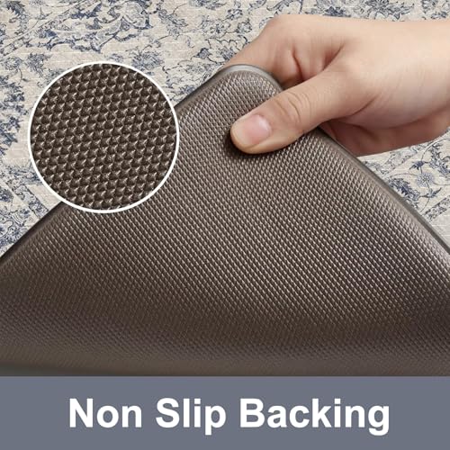2-Piece Anti-Fatigue Kitchen Mat Set, Cushioned Waterproof Floral Floor Rugs