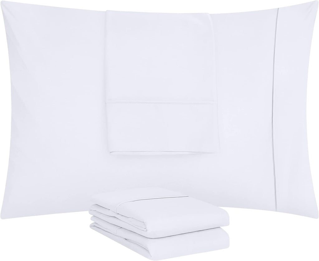 Utopia Bedding Queen Pillow Cases - 80 Pack Soft Brushed Microfiber | Envelope Closure 20 x 30 Inches (White)
