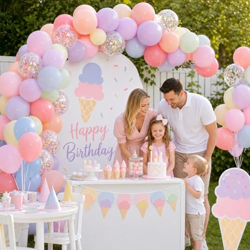 KAINSY Macaron Pastel Balloons 60pcs – 12in Latex Party Pack with Confetti