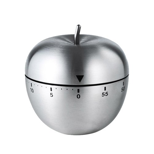 60 Minute Egg Timer, Kitchen Timers for Cooking, Wind Up Timer 0-60 Minutes, Timers for Classroom, Visual Timer for Kids, Mechanical Egg Shape Timer for Saunas and Hard Boiled Eggs (Fruit Shape)