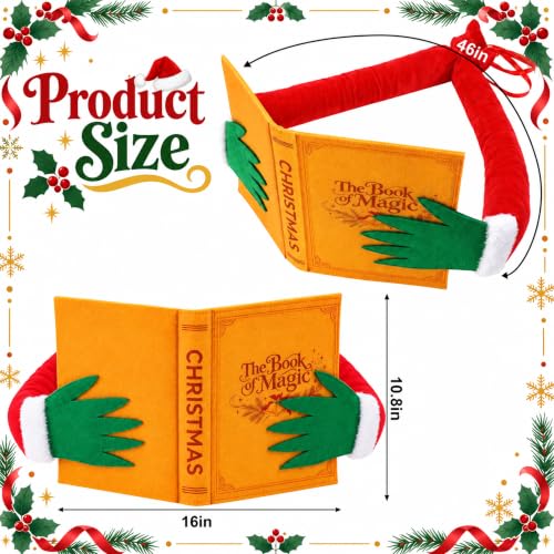 Elf Christmas Tree Topper with Book Reading Design - Festive Holiday Decor