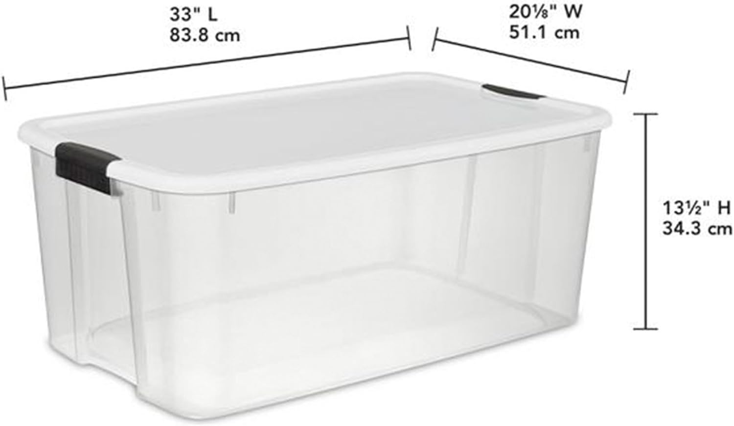 Sterilite 16-Pack Ultra Latching Storage Bins - Heavy-Duty Clear Plastic Containers, 116 Quart