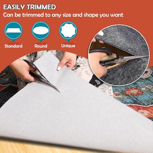 9x12 Ft Waterproof Rug Pad - Non-Slip Felt and TPR Carpet Underlay
