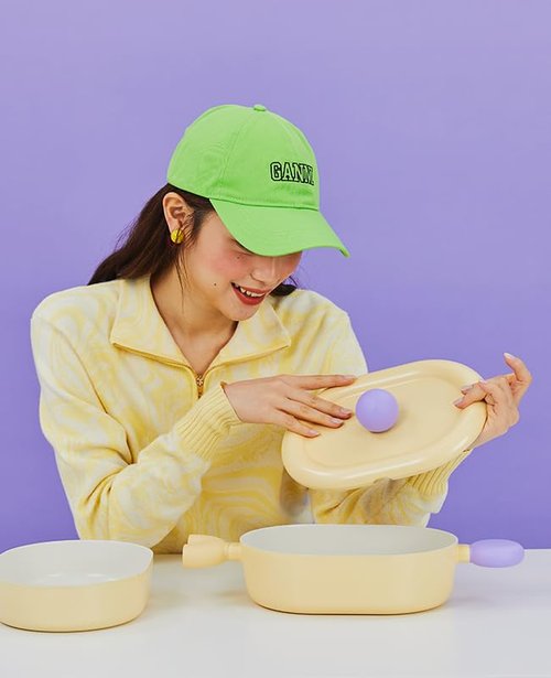 Better Finger Kitchen Essential 10 Inch Oval Low Pot with Lid, Healthy Cooking Nonstick Ceramic Coating Casserole, Stockpot, Induction Compatible Cookware, Made in Korea (1.8qt)