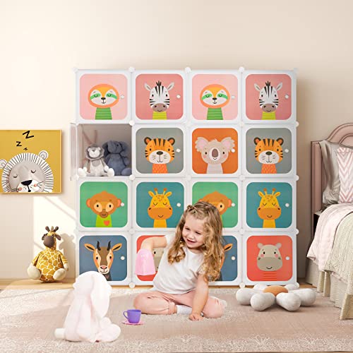 Kids Modular Wardrobe Closet, 8-Cube Portable Storage Organizer for Nursery