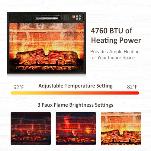 72-Inch Electric Fireplace TV Stand with Mantel and Storage Cabinets