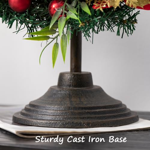 Adjustable Wrought Iron Wreath Stand for Tabletop & Floor Display