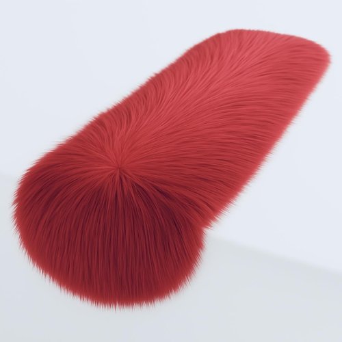 FabricLA Red Faux Fur Accent Cut 18 x 60 Inches with Rounded Edges for Holiday & Christmas Decor