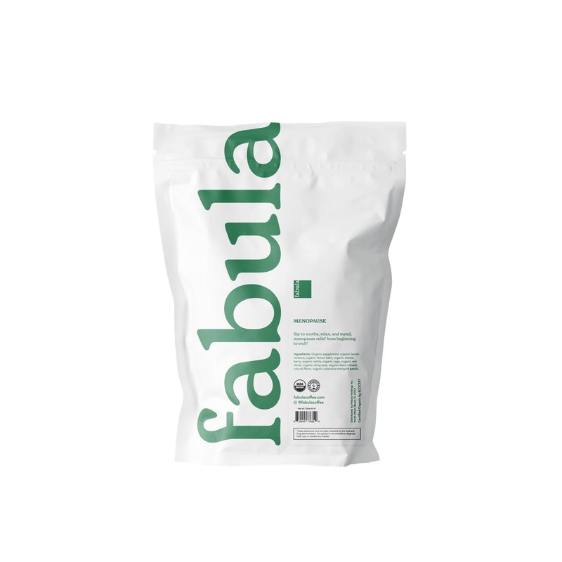 Fabula Menopause Herbal Tea – Organic Herbal Blend for Menopause Support, with Peppermint, Lemon Balm & Black Cohosh – Caffeine-Free, Stress Relief, 20 Biodegradable Sachets