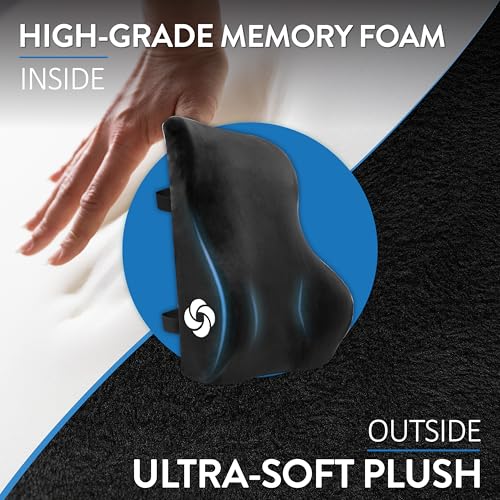Ergonomic Memory Foam Lumbar Support Pillow for Back Pain Relief