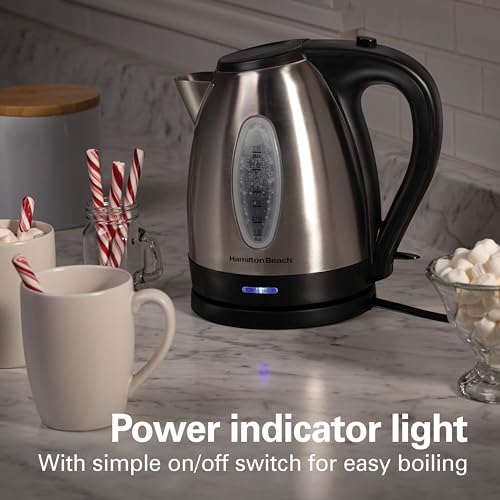 1.7 Liter Stainless Steel Electric Kettle - Fast Boiling Water Boiler