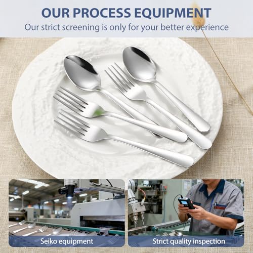 24-Piece Stainless Steel Flatware Set - 12 Forks and 12 Spoons
