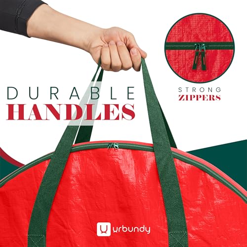 Heavy Duty 30-Inch Christmas Wreath Storage Bag 2-Pack Waterproof
