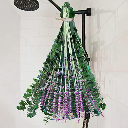 Dried Eucalyptus Stems and Lavender Flowers for Shower and Home Decor
