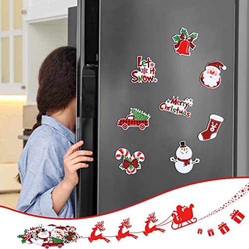 Flutesan 16-Piece Christmas Refrigerator Magnets Set with Santa, Snowman & Truck