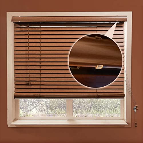 2-Inch Clear Valance Clips for Wood and Faux Wood Blinds - 12 Pack