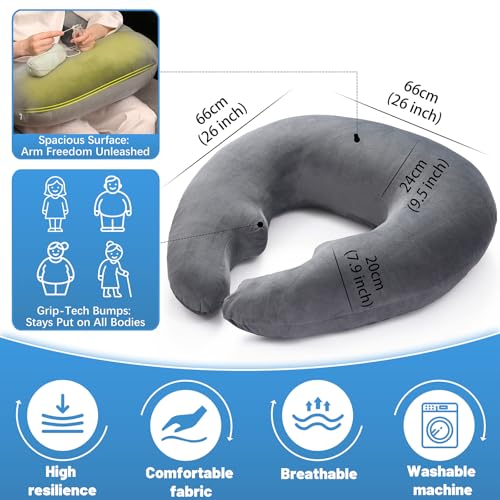 Ergonomic U-Shape Gaming & Lap Pillow for Comfort & Support