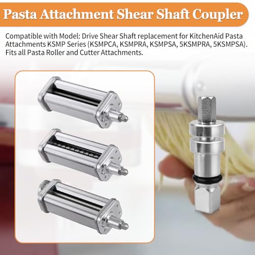 Pasta Attachment Shear Shaft Coupler for Stand Mixer Pasta Roller & Cutter