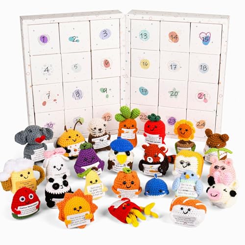 Positive Crochet Advent Calendar 24-Day Emotional Support Animals