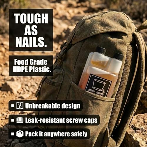 Get Schnockered Quik Shot 16 Ounce Plastic Flask with Built-in 1 Ounce Shot Chamber - Party & Tailgating Accessory