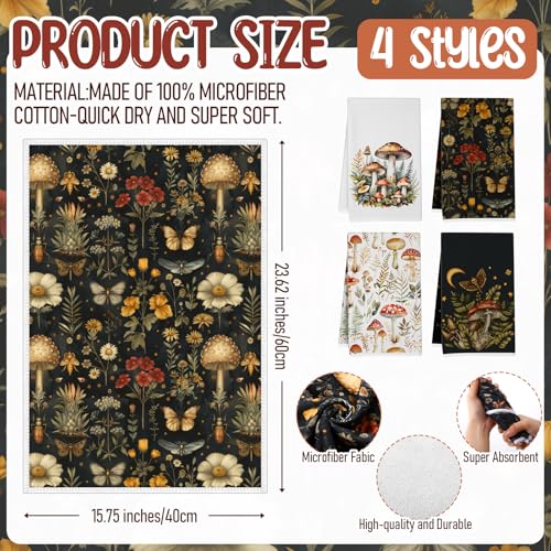 10-Piece Mushroom Kitchen Set: Oven Mitts, Pot Holders, Towels & Floor Mats