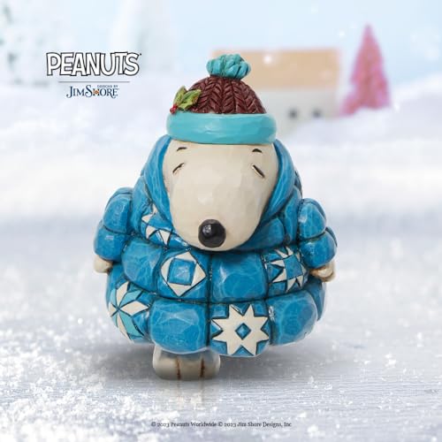 Snoopy Miniature Figurine in Puffer Coat by Jim Shore, 3.3 inch
