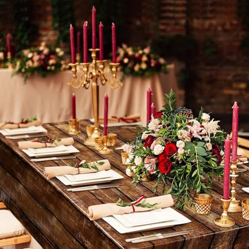 Atoplutly Deep Tree Pattern Plastic Tablecloth 54 x 108 in - 2 Pack Waterproof Disposable Cover for Christmas Party BBQ Wedding