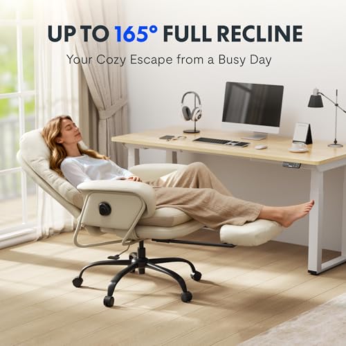 Adjustable Reclining Chaise Lounge Chair with Footrest and Lumbar Support