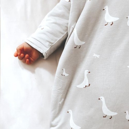 GUNAMUNA Long-Sleeve Sleep Sack - Soft Rayon Wearable Baby Sleep Bag, 1.0 TOG, Ideal for Newborns