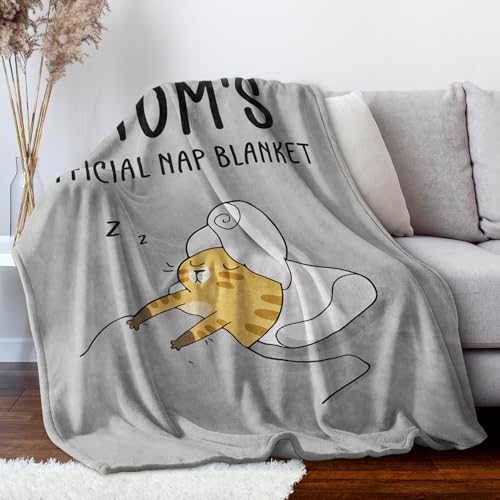 80x60 Grey Mom Gift Blanket - Cozy Nap Throw for Mother's Day