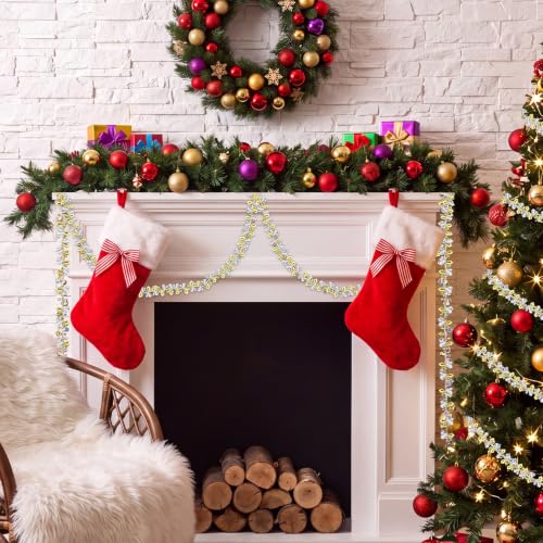 Aoriher 4 Rolls 160ft Christmas Bead Garland Gold & Clear Holiday Decor