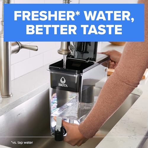 27-Cup Water Dispenser with Standard Filter - BPA-Free Fridge Purifier (Gray)