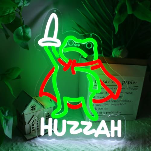 Funny Wizard Frog Neon Sign - 8.66 x 12.20 in, Dimmable USB LED Light
