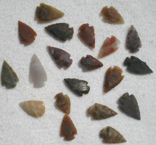 25-Piece Agate Arrowhead Collection - Hand-Crafted Stone Reproductions