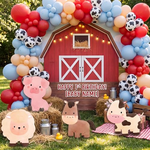 4 Pcs Large Farm Animal Cardboard Cutouts, Party Decorations for Kids