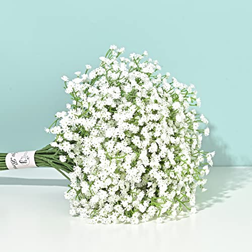 6Pcs Artificial Baby's Breath Flowers - 21'' White Gypsophila