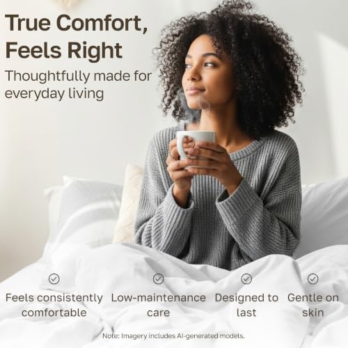 100% Cotton Sateen Queen Sheet Set - 4 Piece Soft Deep Pocket Bedding, White