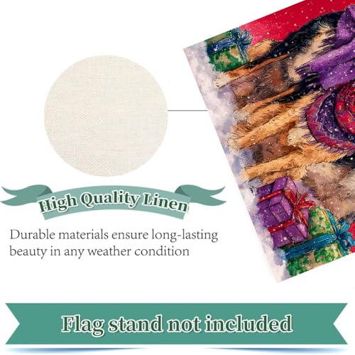 Cmialusie Colorful Christmas Garden Flag 11.81 x 17.72 Inch Dog Holiday Decor