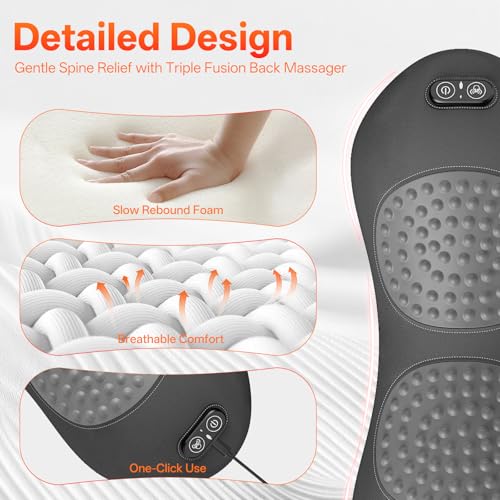 3-in-1 Electric Lumbar Support Pillow for Back Pain Relief