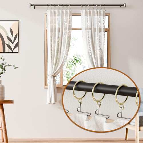 50-Pack 1.25-Inch Metal Curtain Rings with Eyelets for 1-Inch Drapery Rods