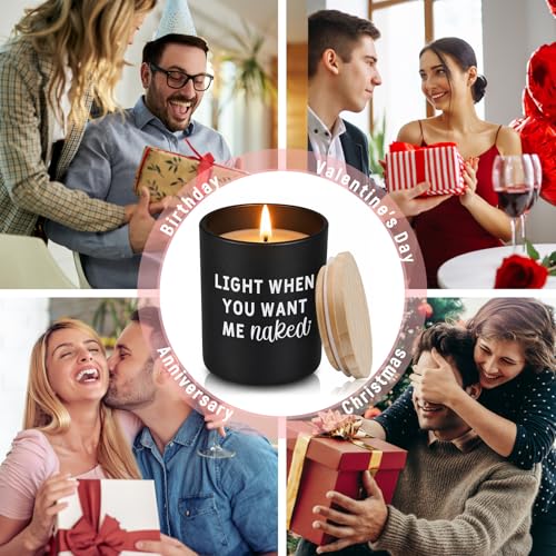 NEWZEST Matte Black Glass Romantic Candle for Couples - Lavender & Juniper Scent, Wedding & Anniversary Gift