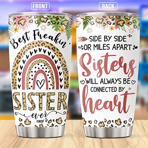 Sister Tumbler 20 oz Insulated Travel Mug - CUBICER Sister Gift Stainless Steel