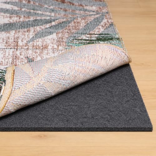 8x10 Non-Slip Rug Pad for Hardwood Floors, 1/8" Waterproof Felt Underlay