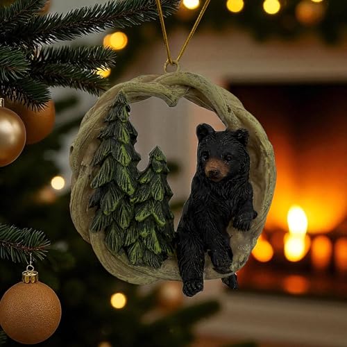 Black Bear Ornaments Set of 3 – Christmas Tree Decorations, The Joy Tree