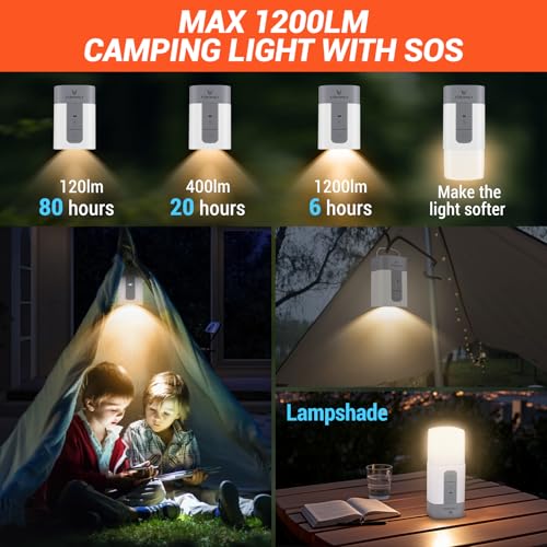 Portable Electric Air Pump for Inflatables with Camping Light & Power Bank